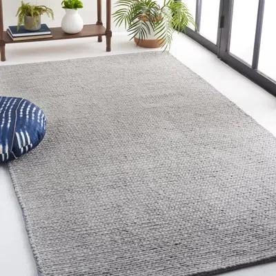 Safavieh Natura Hand Made Area Rug, Steel Solid / Tonal Style Non-shedding In Gray