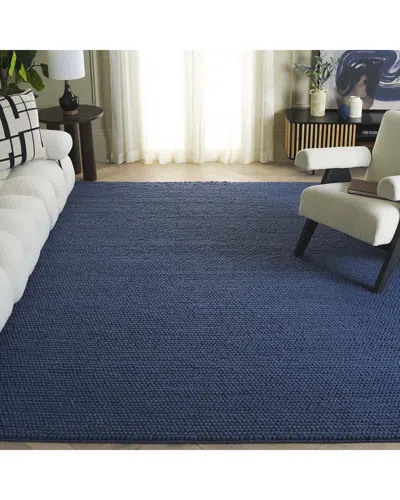 Safavieh Faux Rabbit Fur Lauren-marie Power Loomed Rug In Blue