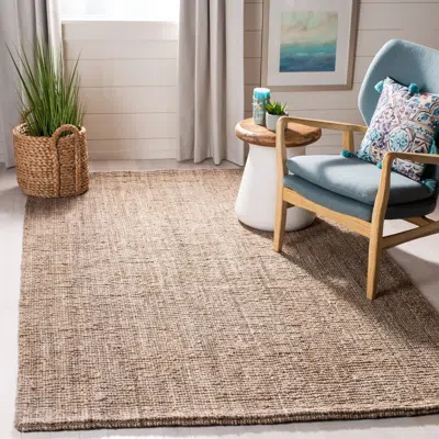 Safavieh Natural Fiber Collection Nf808f Hand Woven Grey Rug In Brown