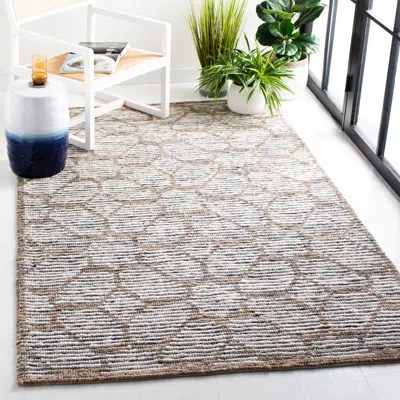 Safavieh Natural Fiber Hand Made Area Rug, Beige / Ivory Contemporary Style Non-shedding In Brown
