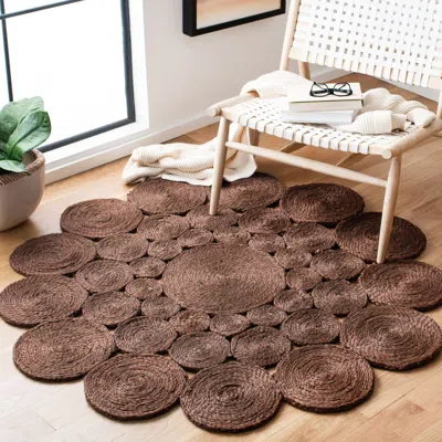 Safavieh Natural Fiber Hand Made Area Rug, Brown Bohemian Style Non-shedding