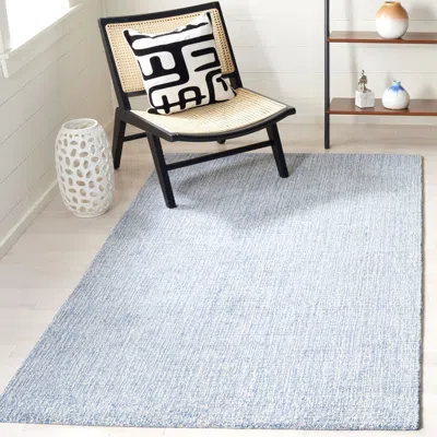 Safavieh Natural Fiber Hand Made Area Rug, Dark Blue Solid / Tonal Style Non-shedding