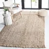 Safavieh Natural Fiber Hand Made Area Rug, Grey / Beige Solid / Tonal Style Non-shedding In Neutral