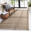 Safavieh Natural Fiber Hand Made Area Rug, Grey / Natural Solid / Tonal Style Non-shedding In Brown
