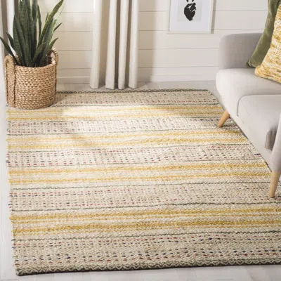 Safavieh Natural Fiber Hand Made Area Rug, Ivory / Gold Bohemian Style Non-shedding In Multi