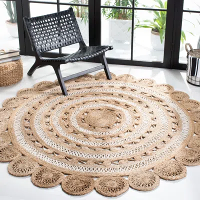 Safavieh Natural Fiber Hand Made Area Rug, Ivory / Natural Bohemian Style Non-shedding In Brown