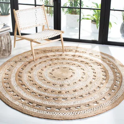 Safavieh Natural Fiber Hand Made Area Rug, Ivory / Natural Bohemian Style Non-shedding In Neutral