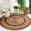 Safavieh Natural Fiber Hand Made Area Rug, Lavander / Multi Bohemian Style Non-shedding In Multi