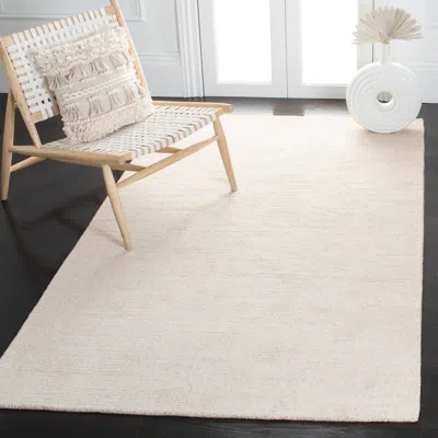 Safavieh Natural Fiber Hand Made Area Rug, Light Pink Solid / Tonal Style Non-shedding In Neutral