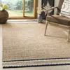 Safavieh Natural Fiber Hand Made Area Rug, Natural / Black Bohemian Style Non-shedding In Neutral