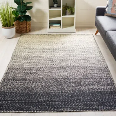 Safavieh Natural Fiber Hand Made Area Rug, Natural / Black Contemporary Style Non-shedding In Gray
