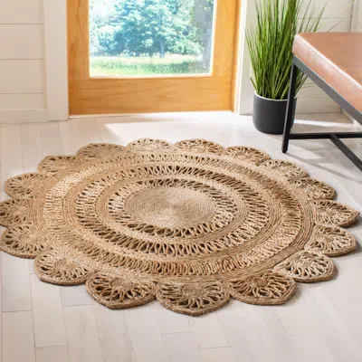 Safavieh Natural Fiber Hand Made Area Rug, Natural Bohemian Style Non-shedding In Brown