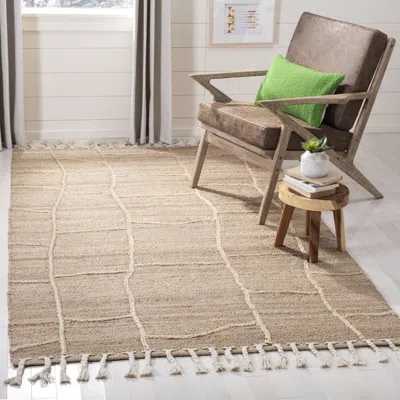Safavieh Natural Fiber Hand Made Area Rug, Natural Bohemian Style Non-shedding In Brown