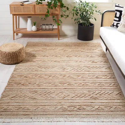 Safavieh Natural Fiber Hand Made Area Rug, Natural Bohemian Style Non-shedding In Brown