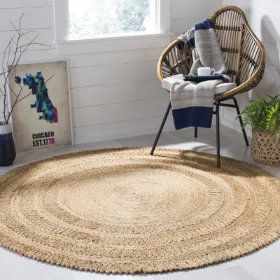 Safavieh Natural Fiber Hand Made Area Rug, Natural Bohemian Style Non-shedding In Brown
