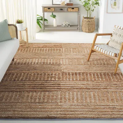 Safavieh Natural Fiber Hand Made Area Rug, Natural Bohemian Style Non-shedding In Brown