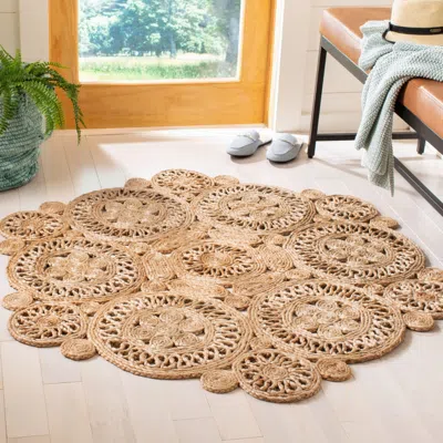 Safavieh Natural Fiber Hand Made Area Rug, Natural Bohemian Style Non-shedding In Brown
