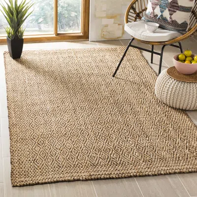 Safavieh Natural Fiber Hand Made Area Rug, Natural / Brown Bohemian Style Non-shedding