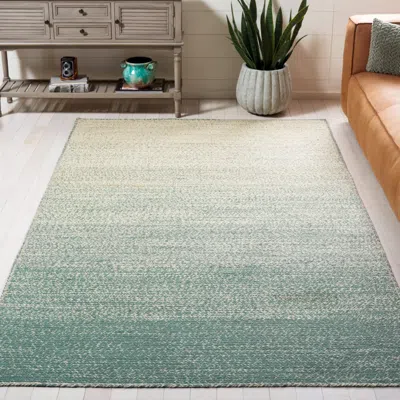 Safavieh Natural Fiber Hand Made Area Rug, Natural / Green Contemporary Style Non-shedding