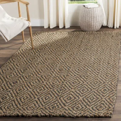 Safavieh Natural Fiber Hand Made Area Rug, Natural / Grey Solid / Tonal Style Non-shedding In Neutral