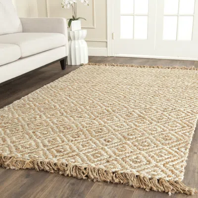 Safavieh Natural Fiber Hand Made Area Rug, Natural / Ivory Bohemian Style Non-shedding In Neutral
