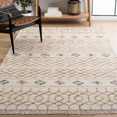 Safavieh Natural Fiber Hand Made Area Rug, Natural / Ivory Bohemian Style Non-shedding In Brown