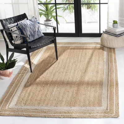 Safavieh Natural Fiber Hand Made Area Rug, Natural / Ivory Solid / Tonal Style Non-shedding In Brown