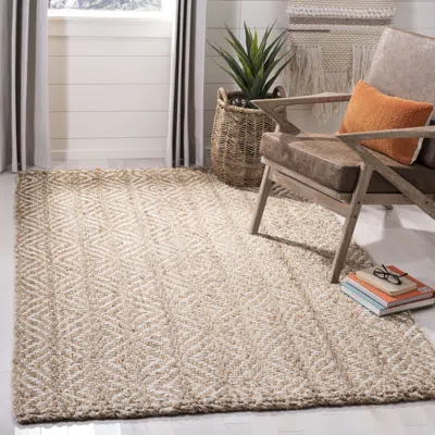 Safavieh Natural Fiber Hand Made Area Rug, Natural / Ivory Transitional Style Non-shedding In Brown