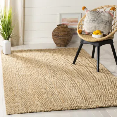 Safavieh Natural Fiber Hand Made Area Rug, Natural Solid / Tonal Style Non-shedding In Brown