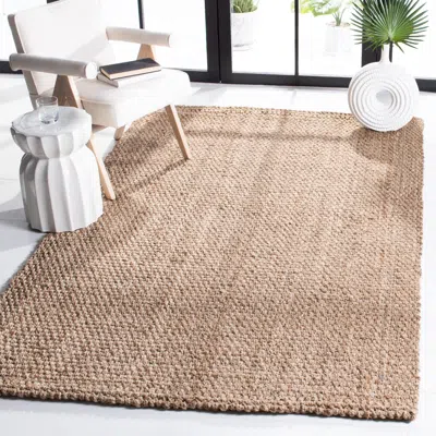 Safavieh Natural Fiber Hand Made Area Rug, Natural Solid / Tonal Style Non-shedding In Brown