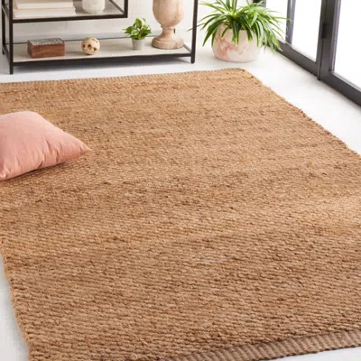 Safavieh Natural Fiber Hand Made Area Rug, Natural Solid / Tonal Style Non-shedding In Brown