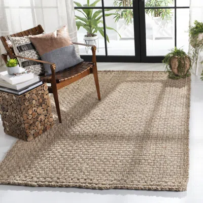 Safavieh Natural Fiber Hand Made Area Rug, Natural Solid / Tonal Style Non-shedding In Neutral