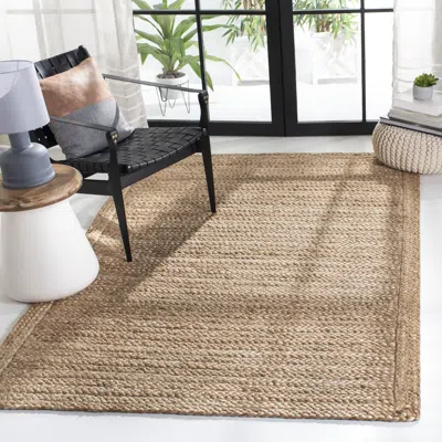 Safavieh Natural Fiber Hand Made Area Rug, Natural Solid / Tonal Style Non-shedding In Brown