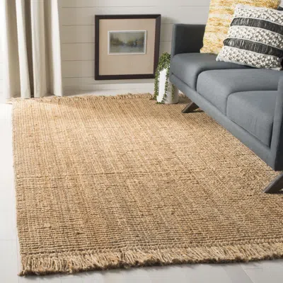 Safavieh Natural Fiber Hand Made Area Rug, Natural Solid / Tonal Style Non-shedding In Brown