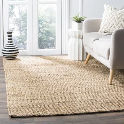 Safavieh Natural Fiber Hand Made Area Rug, Natural Solid / Tonal Style Non-shedding In Nude