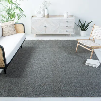 Safavieh Natural Fiber Hand Made Area Rug, Teal Contemporary Style Non-shedding In Gray