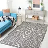Safavieh Natural Fiber Machine Made Area Rug, Black / Ivory Bohemian Style Easy Care In Gray