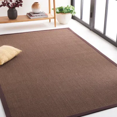 Safavieh Natural Fiber Machine Made Area Rug, Brown / Brown Solid / Tonal Style Easy Care