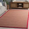 Safavieh Natural Fiber Machine Made Area Rug, Brown / Red Contemporary Style Easy Care In Brown