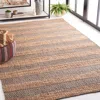 Safavieh Natural Fiber Machine Made Area Rug, Charcoal / Natural Bohemian Style Easy Care In Brown