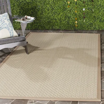 Safavieh Natural Fiber Machine Made Area Rug, Ivory / Natural Contemporary Style Easy Care In Brown
