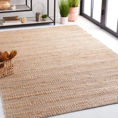 Safavieh Natural Fiber Machine Made Area Rug, Ivory / Natural Contemporary Style Easy Care In Brown
