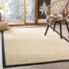 Safavieh Natural Fiber Machine Made Area Rug, Maize / Black Solid / Tonal Style Easy Care In Neutral