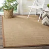 Safavieh Natural Fiber Machine Made Area Rug, Multi / Light Brown Contemporary Style Easy Care In Brown