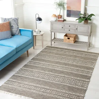 Safavieh Natural Fiber Machine Made Area Rug, Natural / Beige Bohemian Style Easy Care In Gray