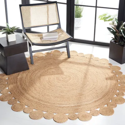 Safavieh Natural Fiber Machine Made Area Rug, Natural Bohemian Style Easy Care In Neutral