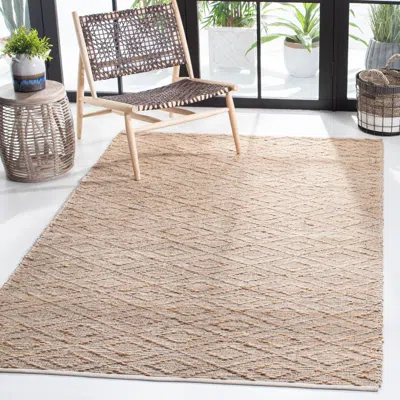 Safavieh Natural Fiber Machine Made Area Rug, Natural Bohemian Style Easy Care In Brown