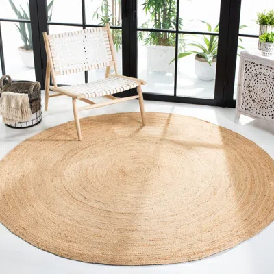 Safavieh Natural Fiber Machine Made Area Rug, Natural Bohemian Style Easy Care In Neutral