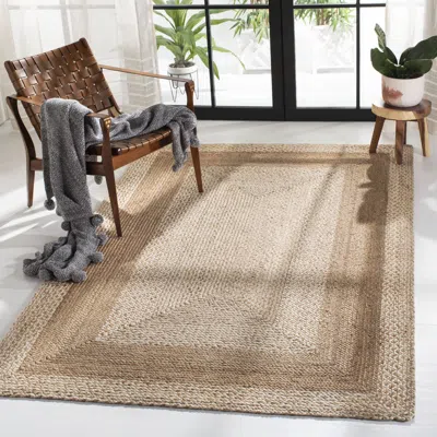 Safavieh Natural Fiber Machine Made Area Rug, Natural Country Floral Style Easy Care In Neutral