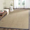Safavieh Natural Fiber Machine Made Area Rug, Natural / Dark Grey Natural Fiber Style Easy Care In Brown